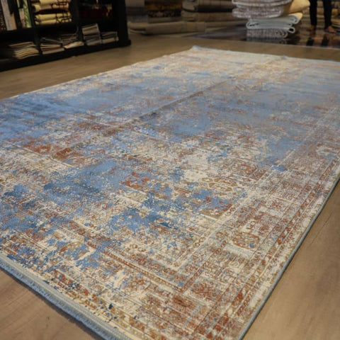 Multicolor Hand Knotted Wool Bamboo Silk Rugs