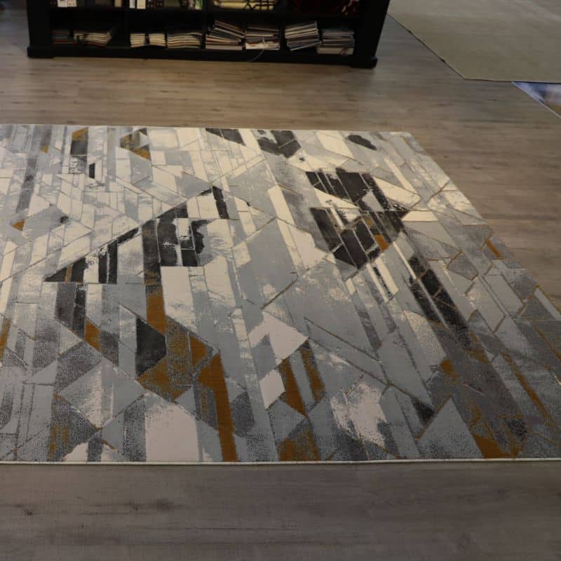 Hand Knotted Grey Acrylic Bamboo Rug