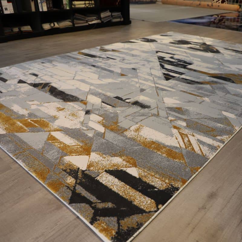 Hand Knotted Grey Acrylic Bamboo Rug