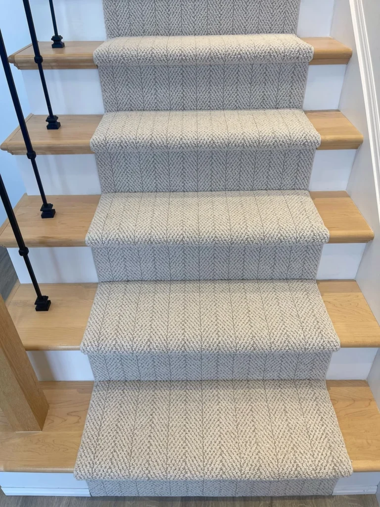 Amalfi Carrara Herringbone Stair Runner - Rugs Dubai
