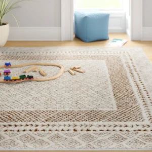 Calvo Machine Woven Oriental Brown Area Rug