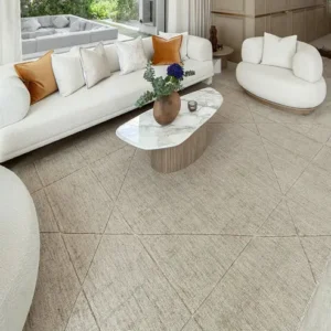 Diamonds in Squares Narrow Lines Carpet