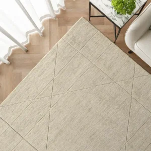 Diamonds in Squares Narrow Lines Carpet