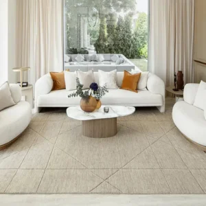 Diamonds in Squares Narrow Lines Carpet