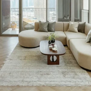 Faded Medallion Patterned Carpet