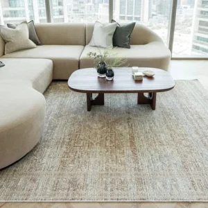 Faded Medallion Patterned Carpet