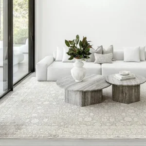 Faded Traditional Patterned Carpet