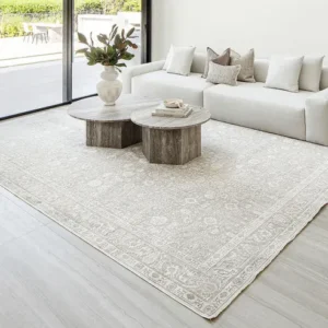 Faded Traditional Patterned Carpet