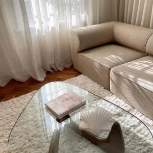 Fallingwater Shaggy Recycled PET Rug - Bone White