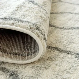 Ivory Grey Intertwined Patterned Carpet