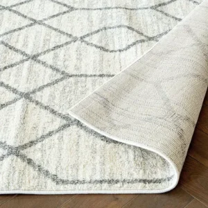 Ivory Grey Intertwined Patterned Carpet