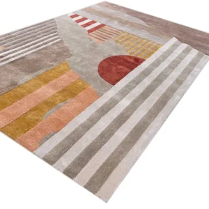 Lead grey dark grey hand tufted Rugs