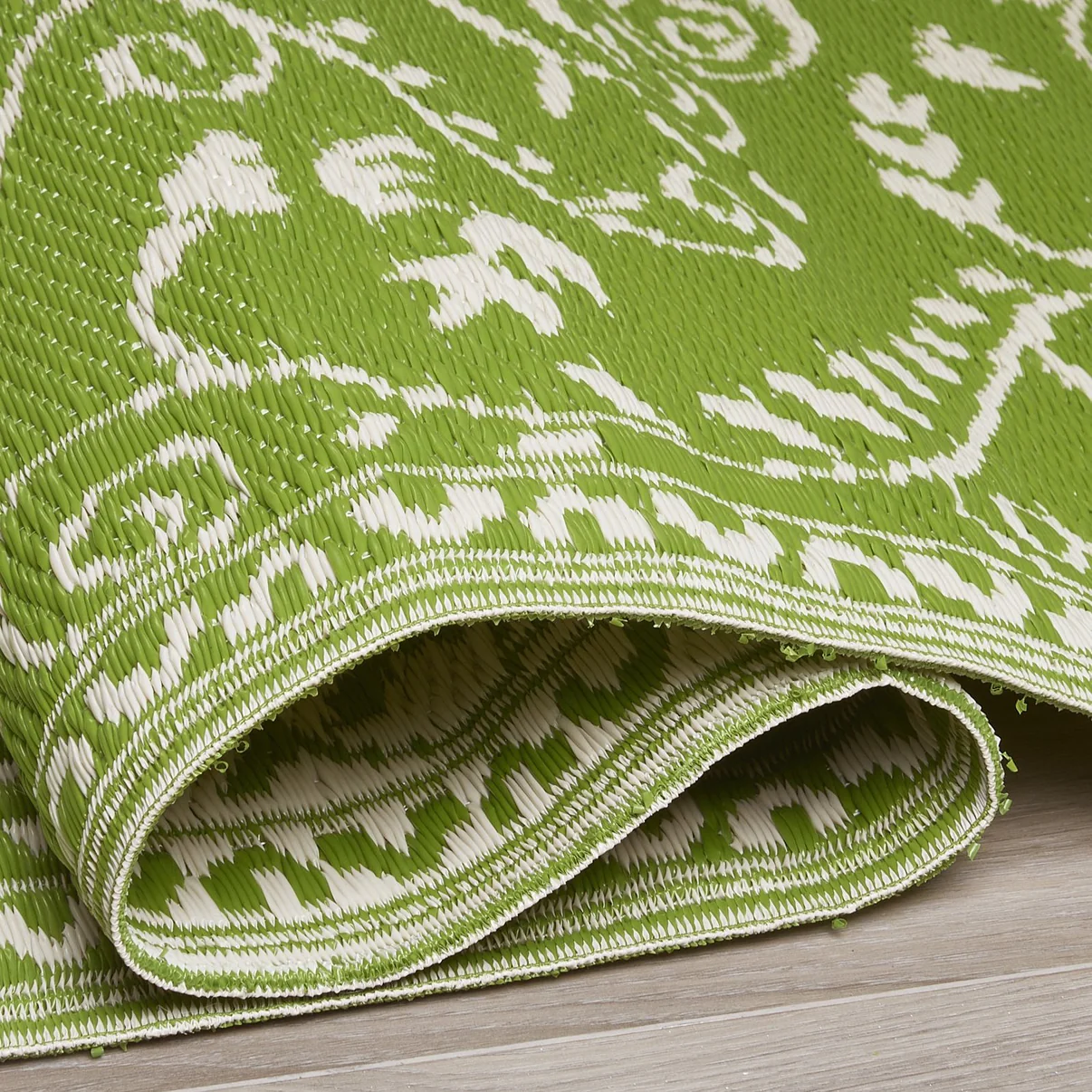 Murano - Lime Green & Cream Persian Outdoor Rug