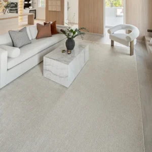 Narrow Textured Stripes Beige Carpet