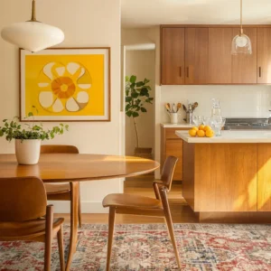 Oriental Inspired Vintage Area Rug