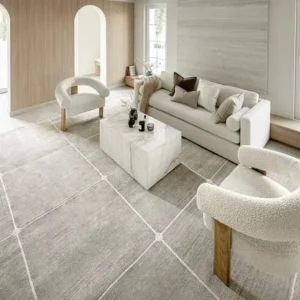 Oversized Grid Line Patterned Carpet