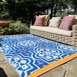 Puebla - Blue Farmhouse Outdoor Rug