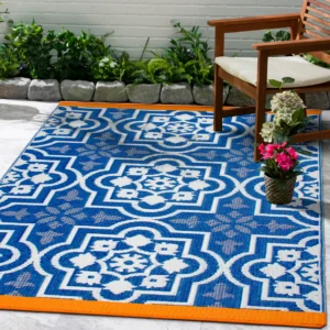 Puebla - Blue Farmhouse Outdoor Rug