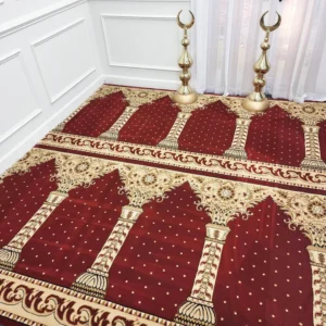Red with Gold Mosque & Masjid Carpet