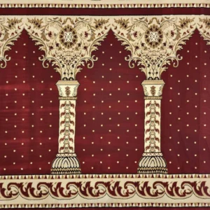 Red with Gold Mosque & Masjid Carpet
