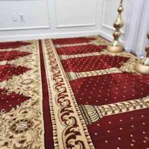 Red with Gold Mosque & Masjid Carpet