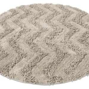 Round bath mat - Three (beige)
