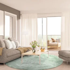 Round rugs - Aranga Super Soft Fur Green