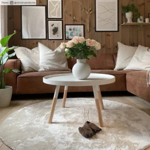 Round rugs - Aranga Super Soft Fur (beige)