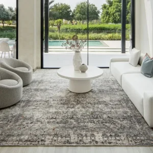 Rustic And Distressed Grey Carpet