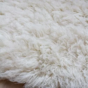 Shaggy Wool Rug - Bone White