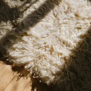 Shaggy Wool Rug - Bone White