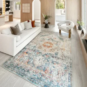 Traditional Medallion Pattern Carpet