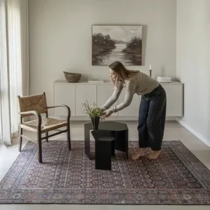 Traditional Repeating Pattern Maroon-red Carpet