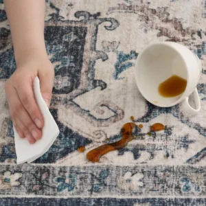 Ultra Soft Navy Oriental Area Rug