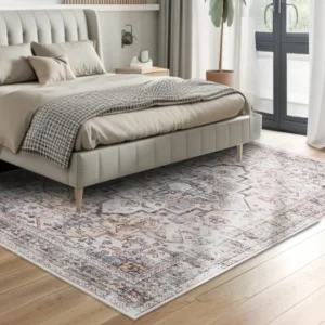 Vintage Oriental Machine Washable Area Rug