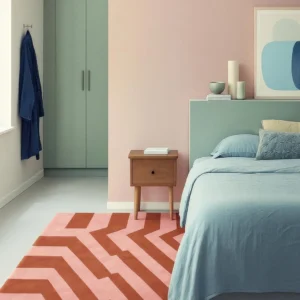 Ziggy Rust Red Pink Wool Rug