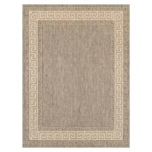 Greek Key Flatweave Grey Rug