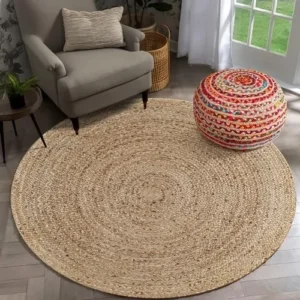 Jute Braided Round Area Rug
