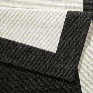 Twin 103105 Black Cream Rug