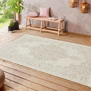 Beach 103854 Tilos Cream Beige Rug