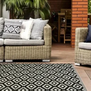 County Indoor Outdoor Genesis BLACK Rug