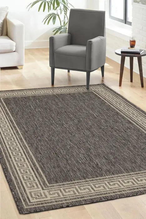 FLATWEAVE GEL Greek Key New Steel Grey