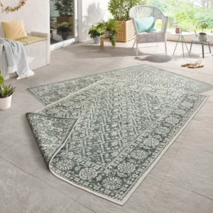 Twin 103115 Green Cream Rug