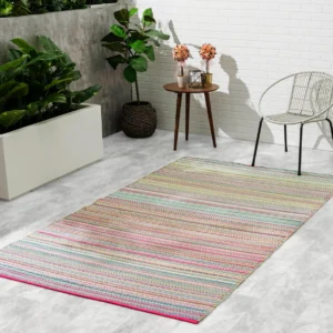 Outdoor Rugs – Cancun Candy Striped Rug
