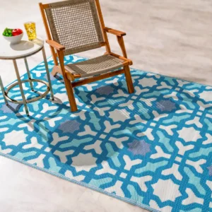 Outdoor Rugs – Seville Blue Farmhouse Rug
